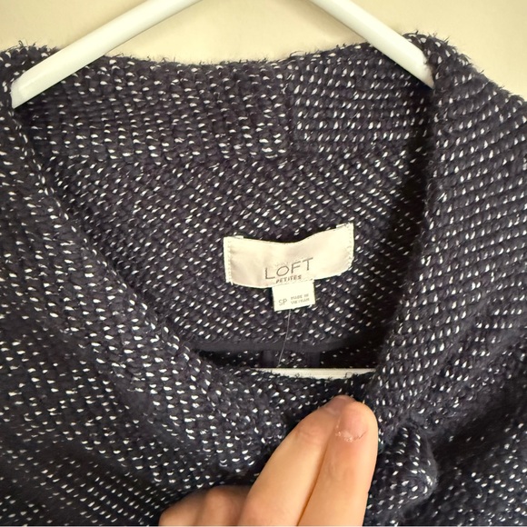 Navy Blue Pebbled Women’s LOFT Small Petite NWOT Peacot Heavyweight Winterwear - Picture 3 of 10
